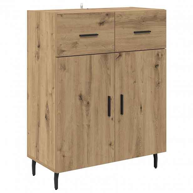 vidaXL Servírovací skříň Artisanový dub 69,5 x 34 x 90 cm