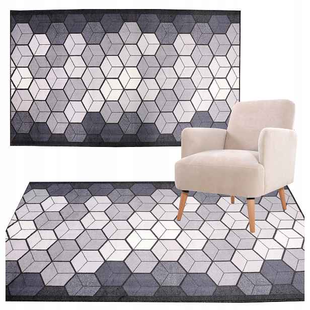 Koberec Do Obývacího Pokoje obdélník 200 x 100 Dekorativní Moderní Vzor XL 100 x 200