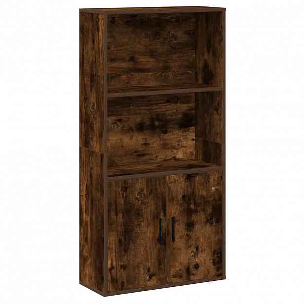 vidaXL Knihovna kouřový dub 60x24x120 cm kompozitní dřevo