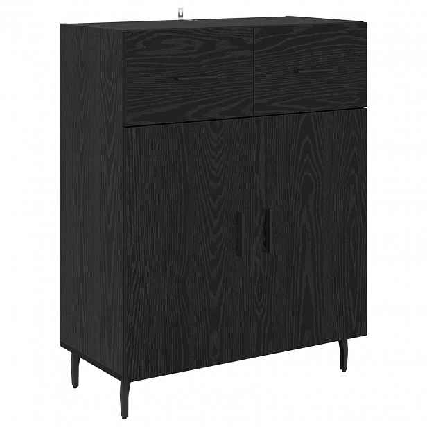 vidaXL Servírovací skříň Černý dub 69,5 x 34 x 90 cm Kompozitní dřevo