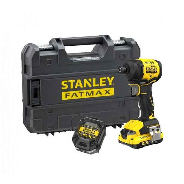 Stanley - 18V AKU rázový utahovák, 1x aku 2,0 Ah Li-Ion, nabíječka SFMCF811D1T-QW