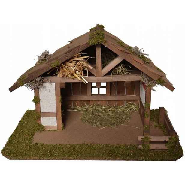 Vánoční Betlém *stajenka* 45x25x27 cm pro postavy o výšce 9-10 cm