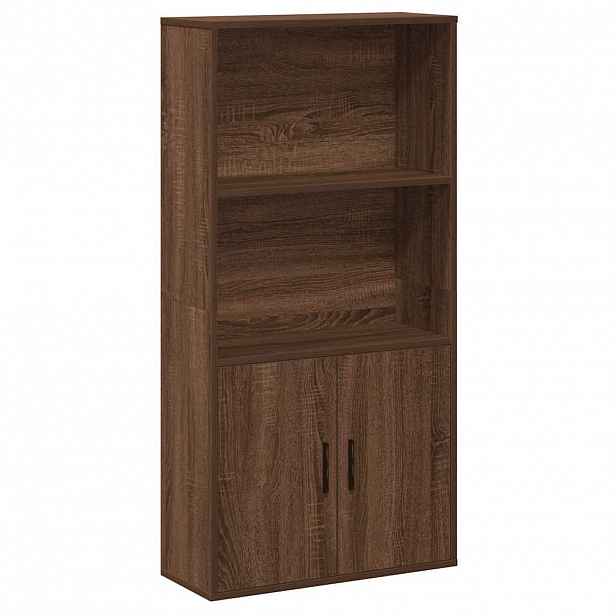 vidaXL Knihovna hnědý dub 60x24x120 cm kompozitní dřevo
