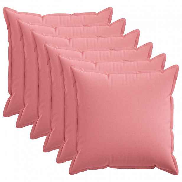 vidaXL Povlak na polštář 6 pcs HOUTEN Růžová 80 x 80 cm Falešný len