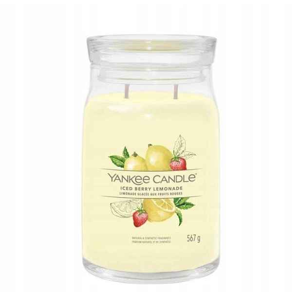 Yankee Candle Iced Berry Lemonade Velká sójová svíčka se dvěma knoty 567 g