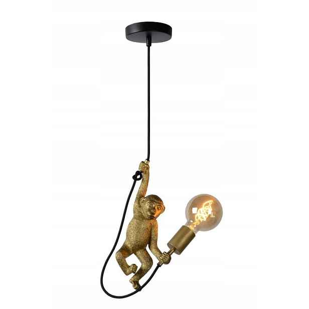 Závěsné svítidlo Extravaganza Chimp E27 60W černo-zlaté Lucide