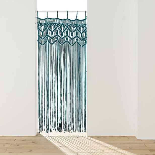Modrý závěs do dveří 90x200 cm Macarena – douceur d'intérieur