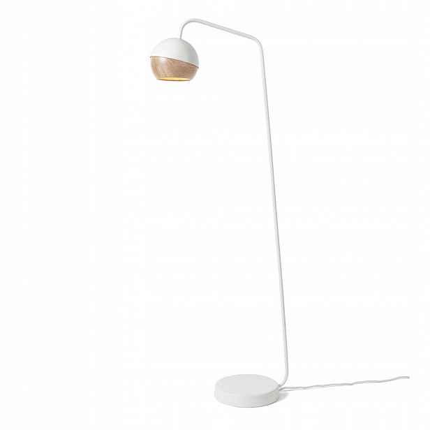 Podlahová Lampa Kovová, Bílá, Stojací Led Lampa