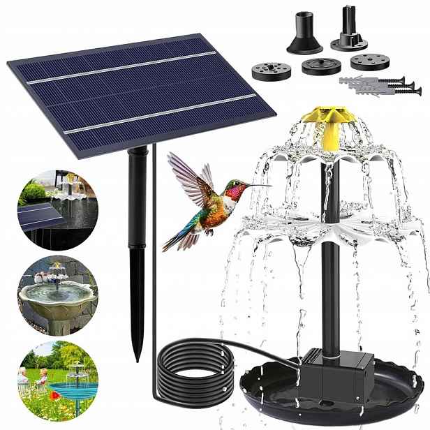 Solární Fontána Solární Čerpadlo Silné Venkovní Snadná Instalace Pro Dům