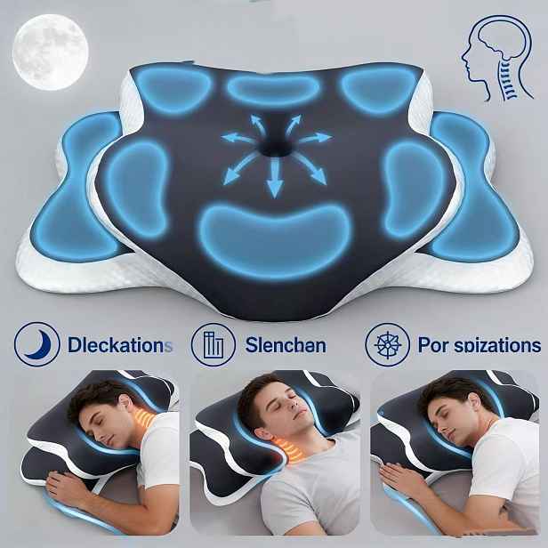 TEMU Ergonomické pěnové polštáře na krk pro pohodlný spánek a podporu krku