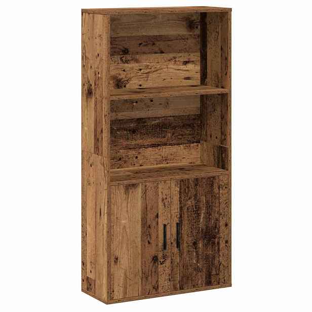 vidaXL Knihovna old wood 60x24x120 cm kompozitní dřevo