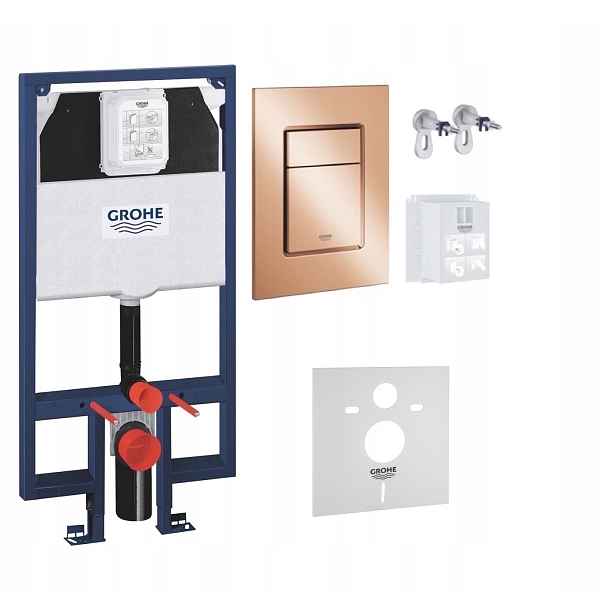 Kompletní podomítkový Wc set 5v1 – stojan Grohe Slim tlačítko