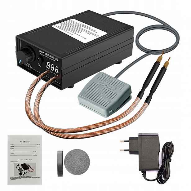 Bodová Svářečka Článků Niklových Plechů 9600mah 8000W 1200A Černá
