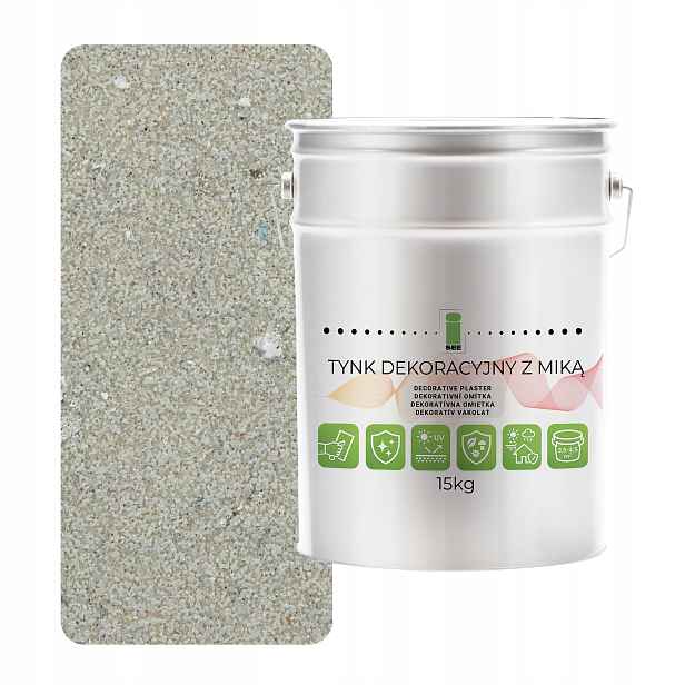 Dekorativní omítka s slídou béžová světlá Diamond Effect 15 kg Hydrofobní D803