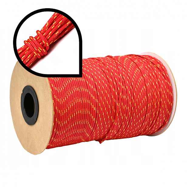 Polypropylenové lano 6 mm 100M Pletené lanko Polský výrobek Silná šňůra