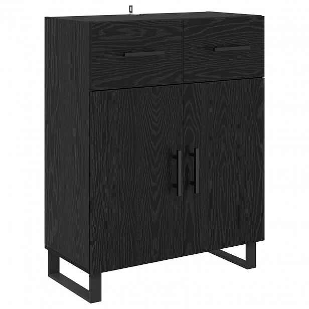 vidaXL Servírovací skříň Černý dub 69,5 x 34 x 90 cm Kompozitní dřevo