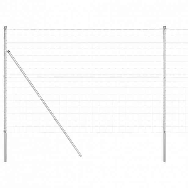 vidaXL Fixační zemní stojan pro Euro oplocení 10 x 1,5 m Stříbrná