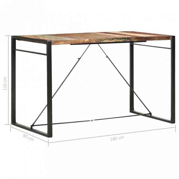Barový stůl hnědá / černá 180x90x110 cm