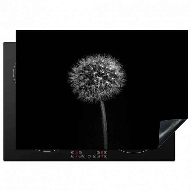 MuchoWow KRYT NA INDUKČNÍ DESKU Pampeliška - černá - květinová - botanická 75x52 cm