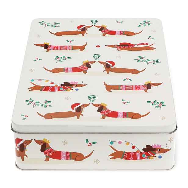 Potravinová krabička Festive Sausage Dog – Rex London