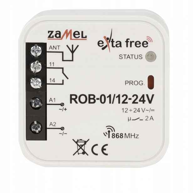 Radiopřijímač bránový Zamel ROB-01 12-24V Ac/dc Exta Free 868 MHz