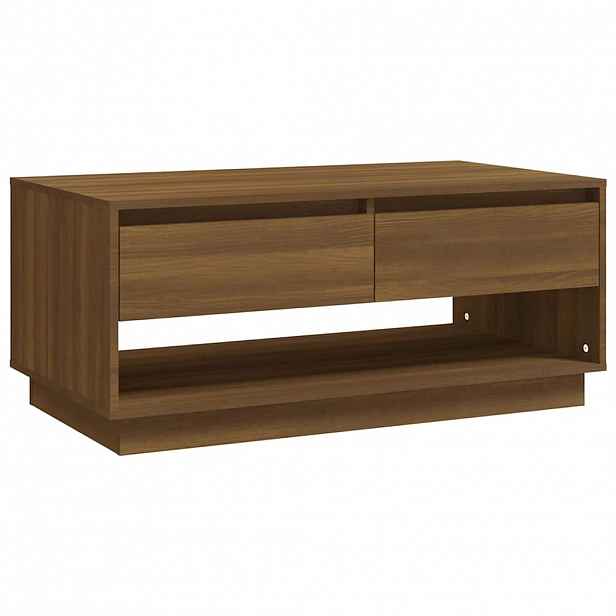 vidaXL Konferenční stolek hnědý dub 102,5x55x44 cm kompozitní dřevo