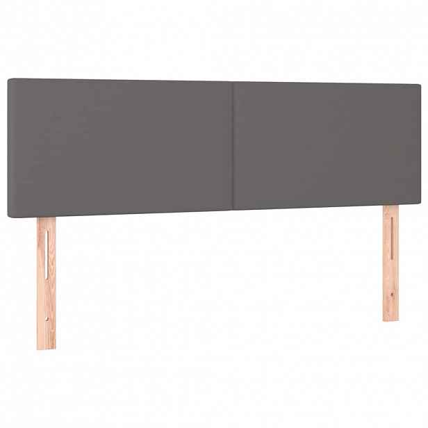 vidaXL Čela postele šedá 144x5x78/88 cm umělá kůže