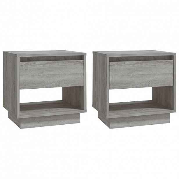 vidaXL Noční stolky 2 ks šedé sonoma 45 x 34 x 44 cm kompozitní dřevo