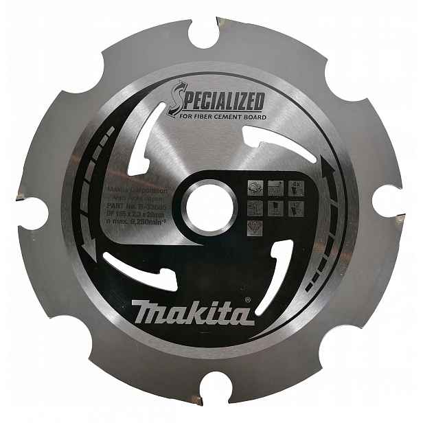 Makita B-33685 Řezací Kotouč Pro Vláknocementové Desky 165x20 4Z