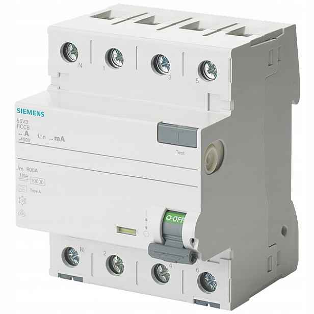 Proudový spínač, typ A, 40 A, 30 mA, Un Ac: 400 V, N left