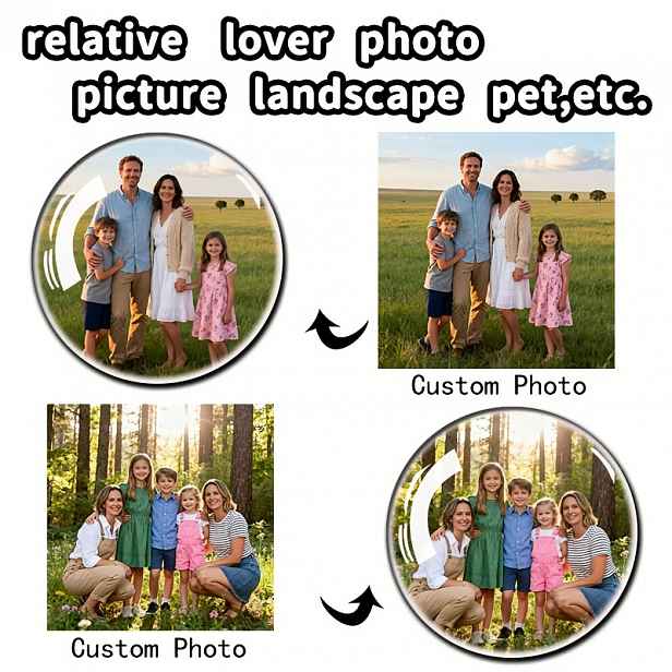 TEMU 10 ks Personalizované Fotografie na Zaslání Časové Drahokamy Velké Skleněné Kopule Samolepky na Lednici Magnety Tabule Úložná Skříňka A Myčka