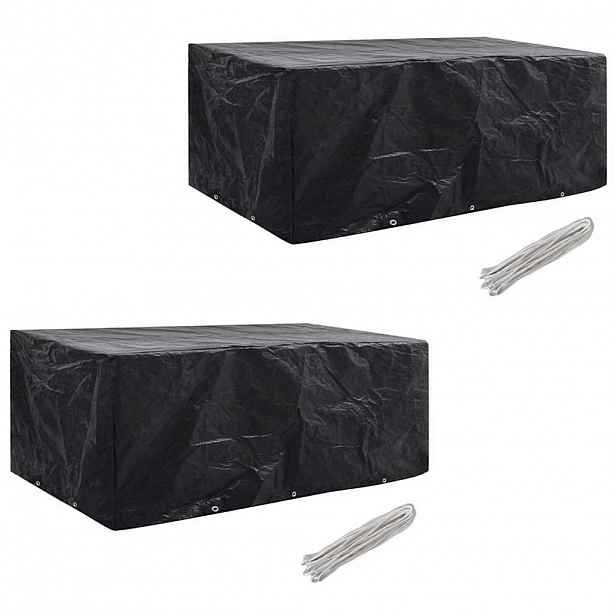 vidaXL Plachty na zahradní nábytek 2 ks polyratan 10 oček 229 x 113 cm