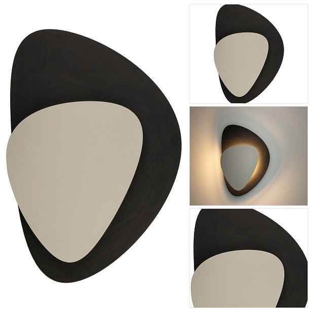 Černé nástěnné svítidlo Pedra moderní s Led nad zrcadlo v koupelně Sigma Lighting