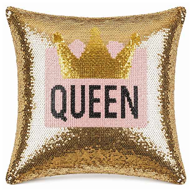 Povlak na polštář QUEEN růžová/zlatá 40x40 cm MyBestHome