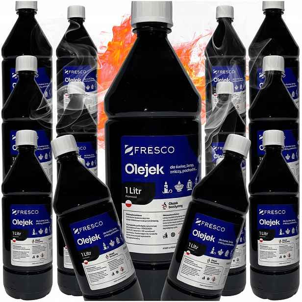 Set 15x Palivo Zero Kouře do hořáků lamp olej do hřbitovních svíček Bez Zápachu 1L
