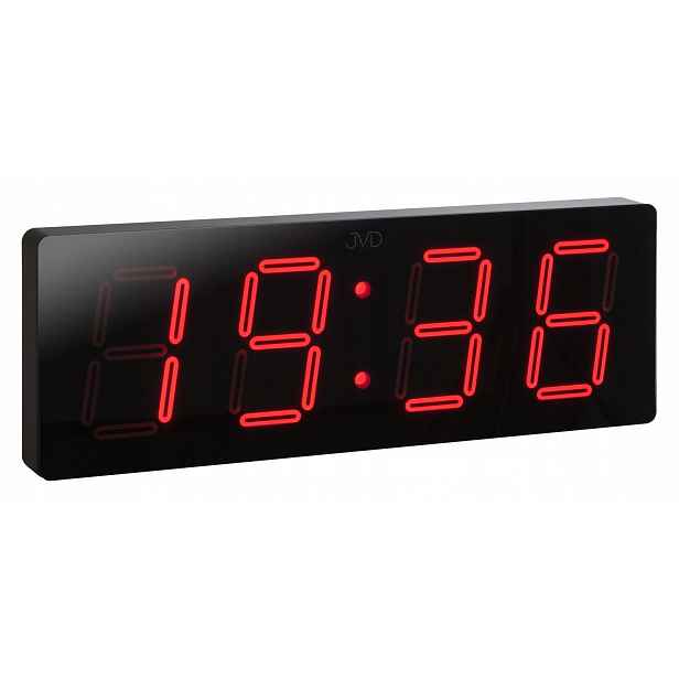 Velké Nástěnné Led Hodiny Jvd DH1.1 Délka 51 cm Číslice 12,5 cm Červené