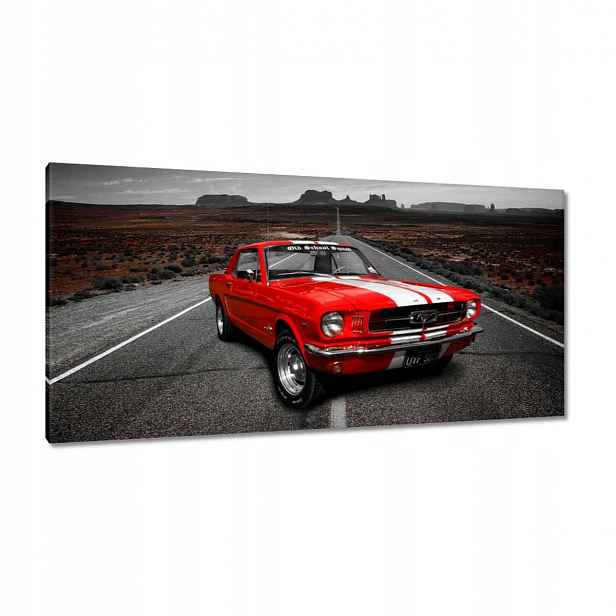 Obrazy 115x55 Červený Ford Mustang