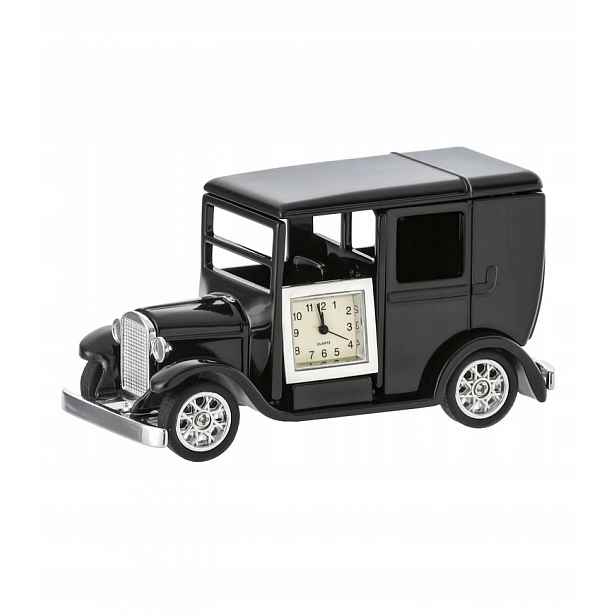 Auto s hodinkami auto černé retro hodiny stylová retro dekorace