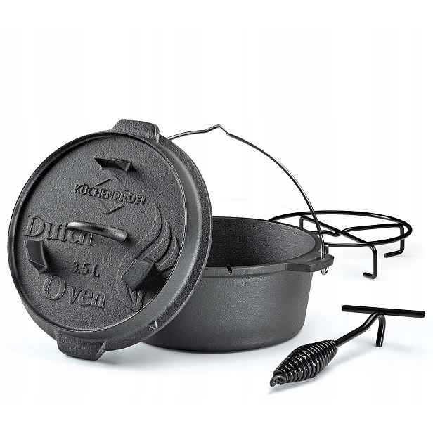 Hrnec Kuchenprofi 24 x 13,5 litinový Bbq 3,5L set