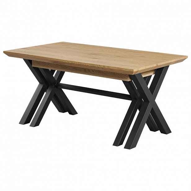 P & B JÍDELNÍ STŮL, černá, barvy dubu, 160/320/90/76 cm