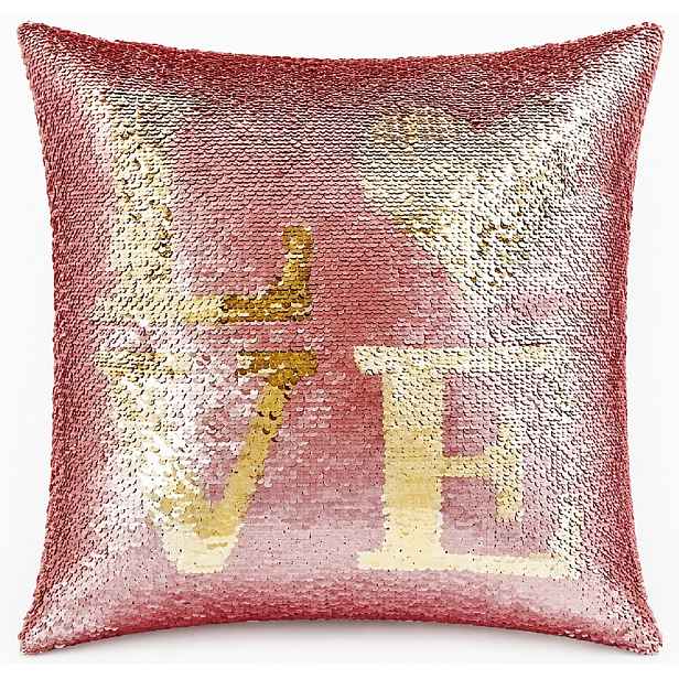 Povlak na polštář LOVE růžová/zlatá 40x40 cm MyBestHome