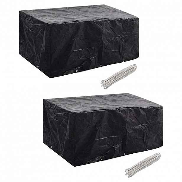 vidaXL Plachty na zahradní nábytek 2 ks polyratan 10 oček 240 x 140 cm