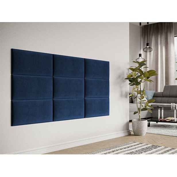 Čalouněný nástěnný panel 60x30 PAG - modrá