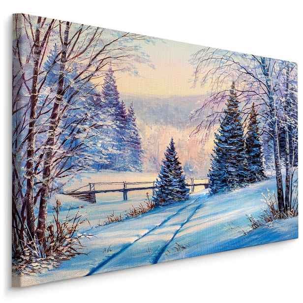Plátno Zimní Lesní Krajina Varianta: 90x60