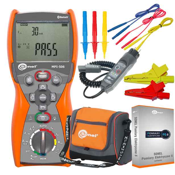Sonel MPI-506 Měřič parametrů elektrické instalace s programem PE6