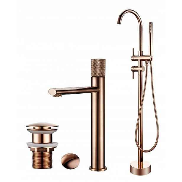 Stojánková vanová baterie Rose Gold – sada