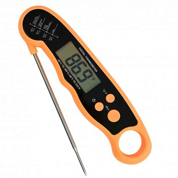 TEMU THERMOMELOVE 1 ks Rychloměrný kuchyňský teploměr, na baterie (baterie č. 7)