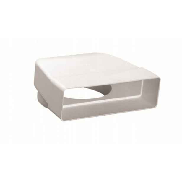 Ventilační koleno Vents Ploché spojovací 204 x 60 mm na kanál 150 mm Pvc
