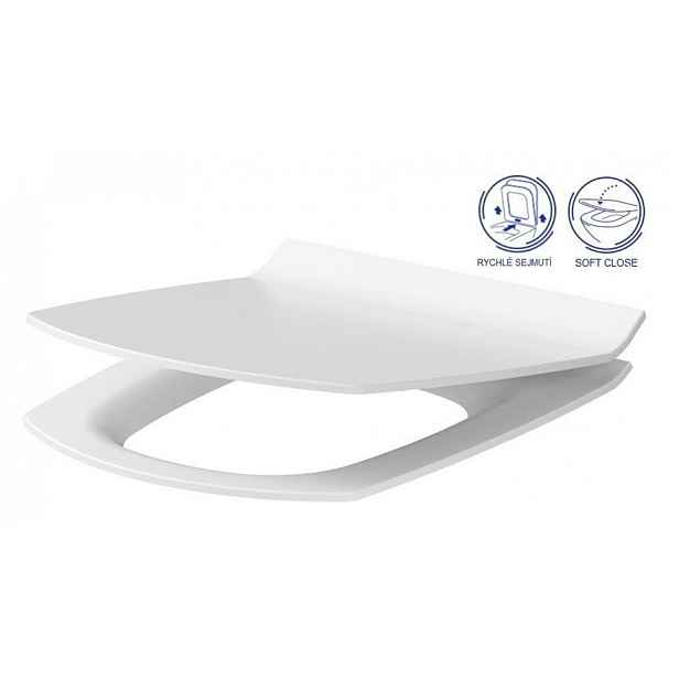 CERSANIT - WC sedátko CARINA SLIM DUROPLAST ANTIB. SC ECO jedno tlačítko K98-0135