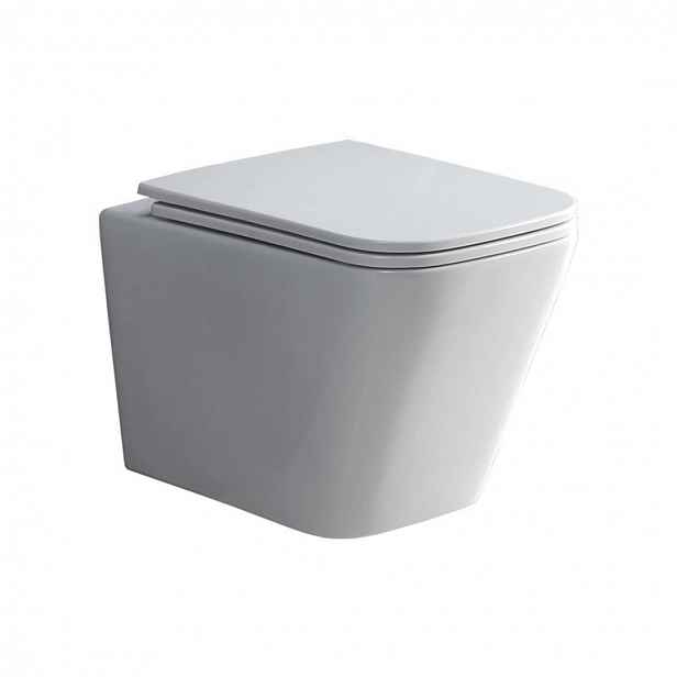 Mereo - Závěsné WC se sedátkem Slim, softclose, rimless, bílá VSD83S